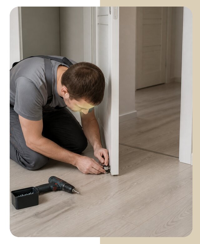 Установка дверного упора в Чебаркуле по цене от 1288 р. | ДвериЛегко-Чбр